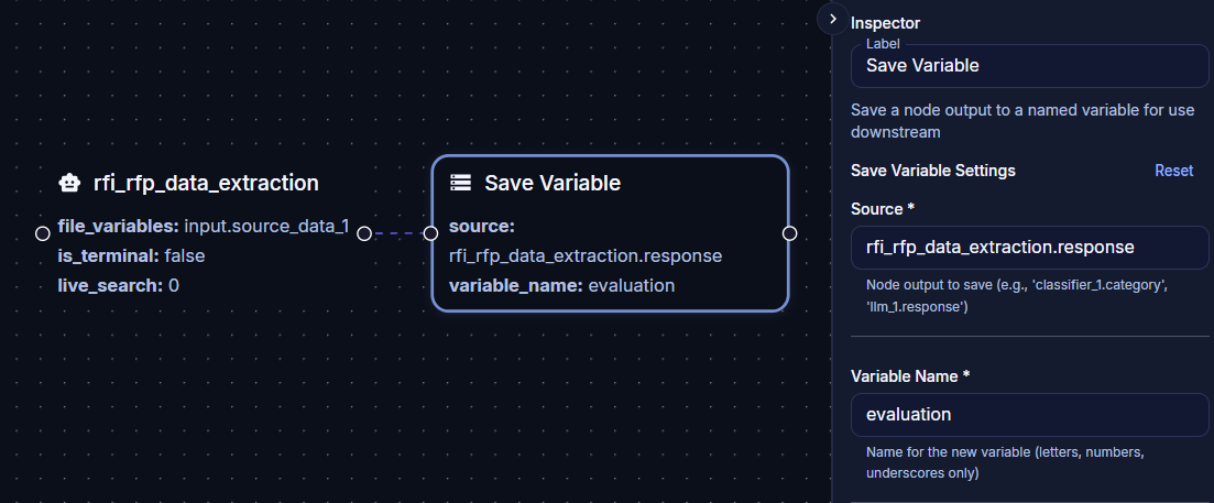 Save Variable Node Configuration