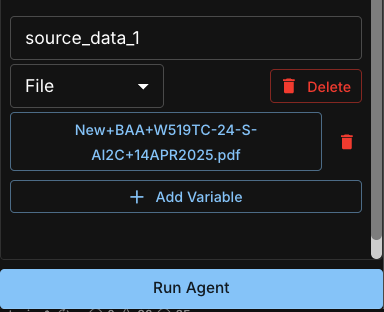 Adding Document and Running Agent