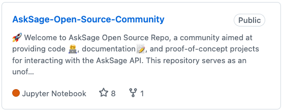 Ask Sage GitHub Repository