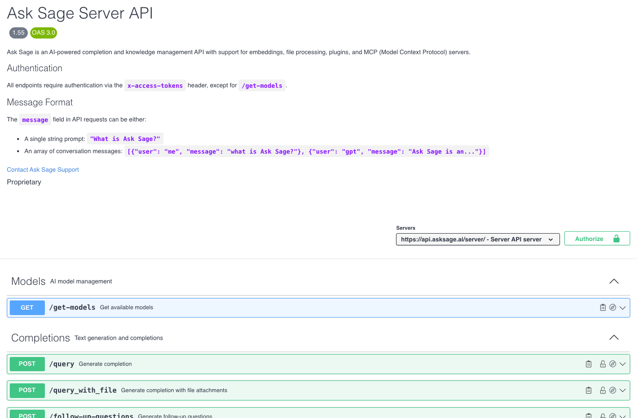 Swagger Documentation Interface