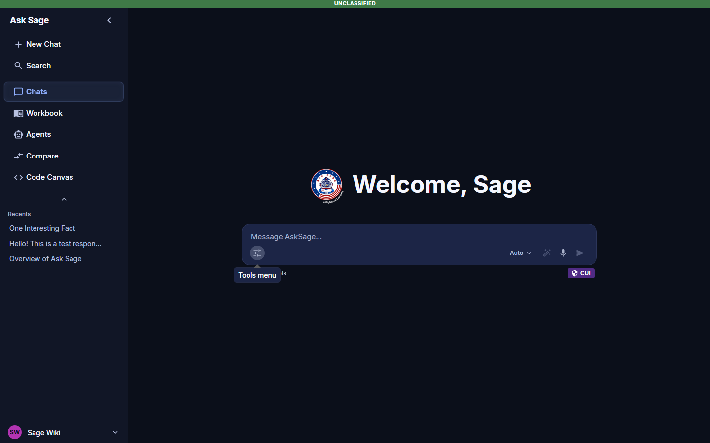 Manage Datasets interface showing available options