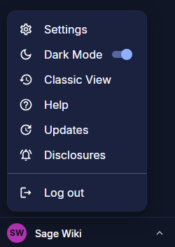 Sidebar Menu Section F