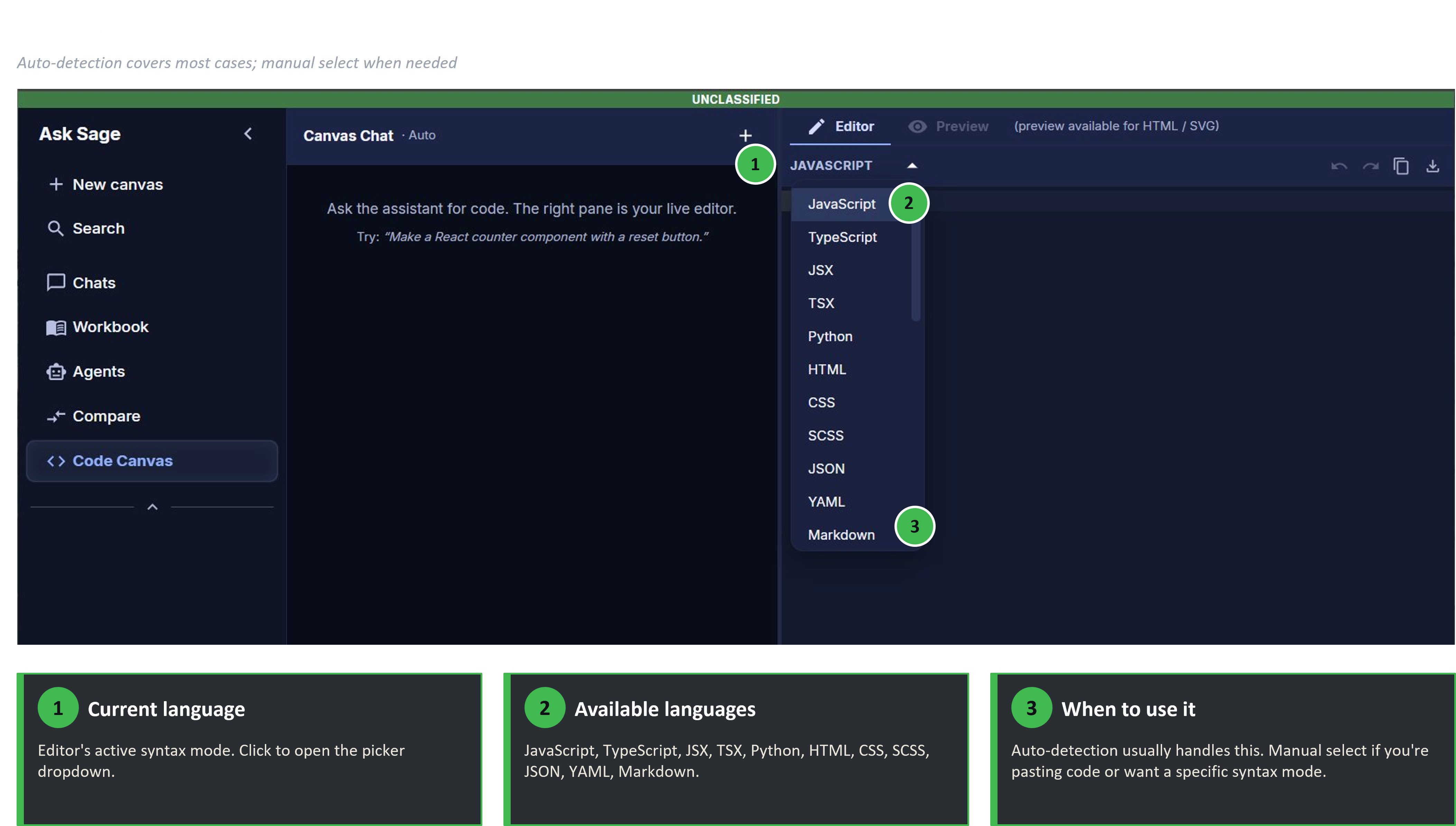 Language picker