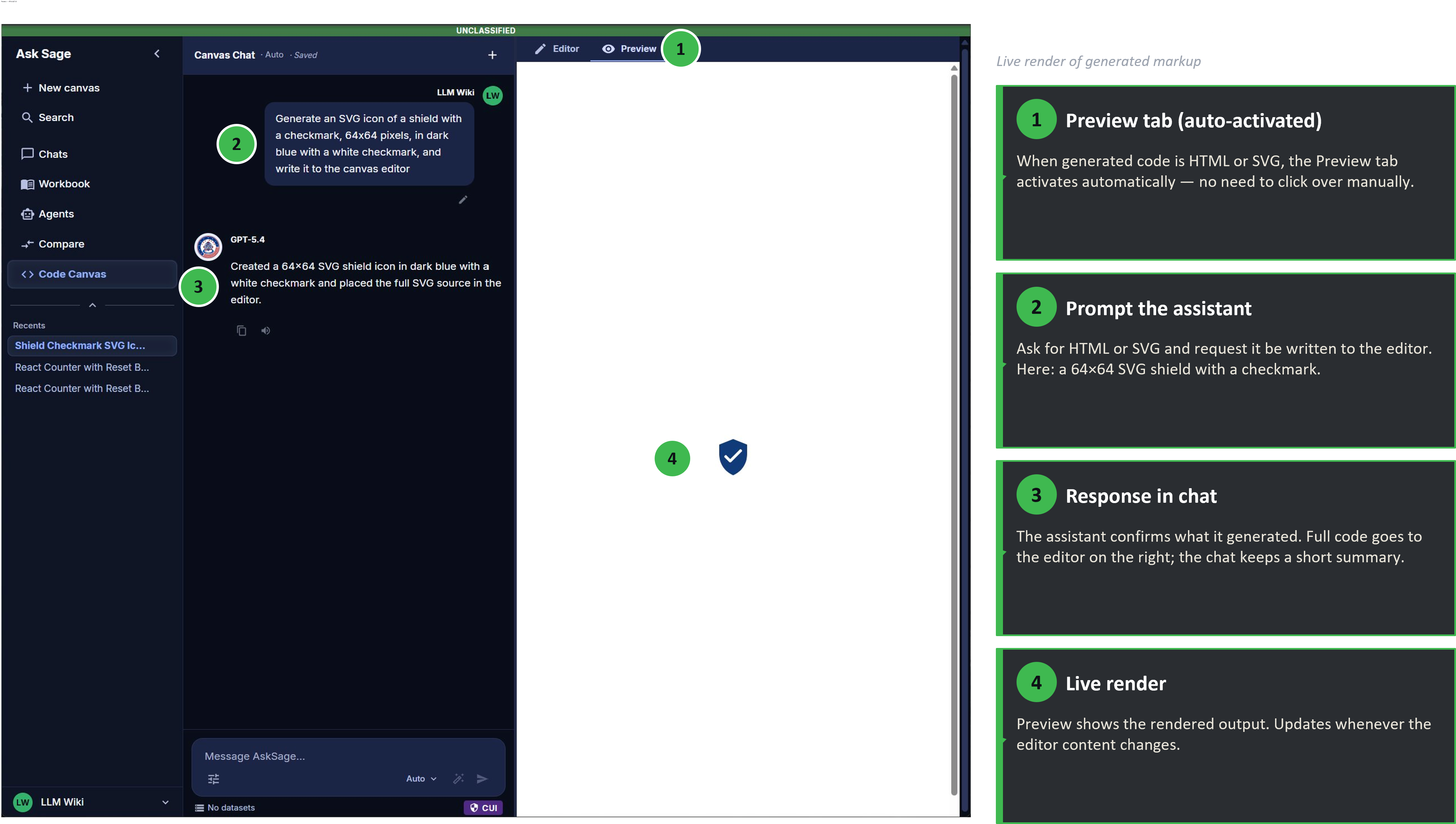 Preview tab
