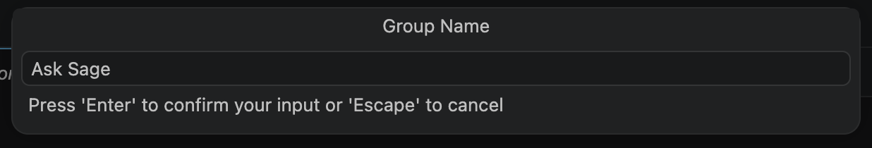 Create the Ask Sage group